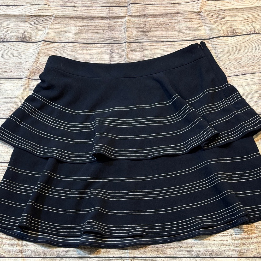 Banana Republic Navy Tiered Skirt